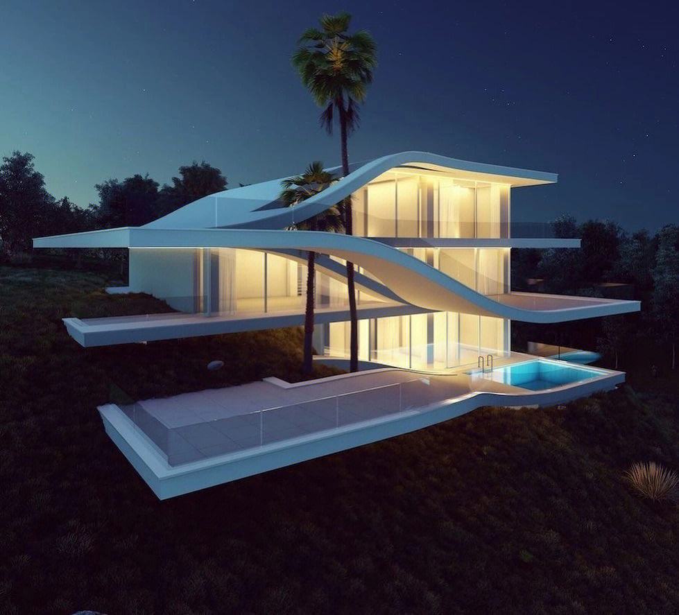 打造自然與藝術(shù)的完美融合 探索超美的流線型獨(dú)立屋建筑設(shè)計(jì)